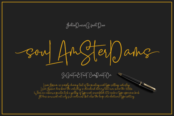 Soul Amsterdams Duo: A Script Typeface for Modern Web Design